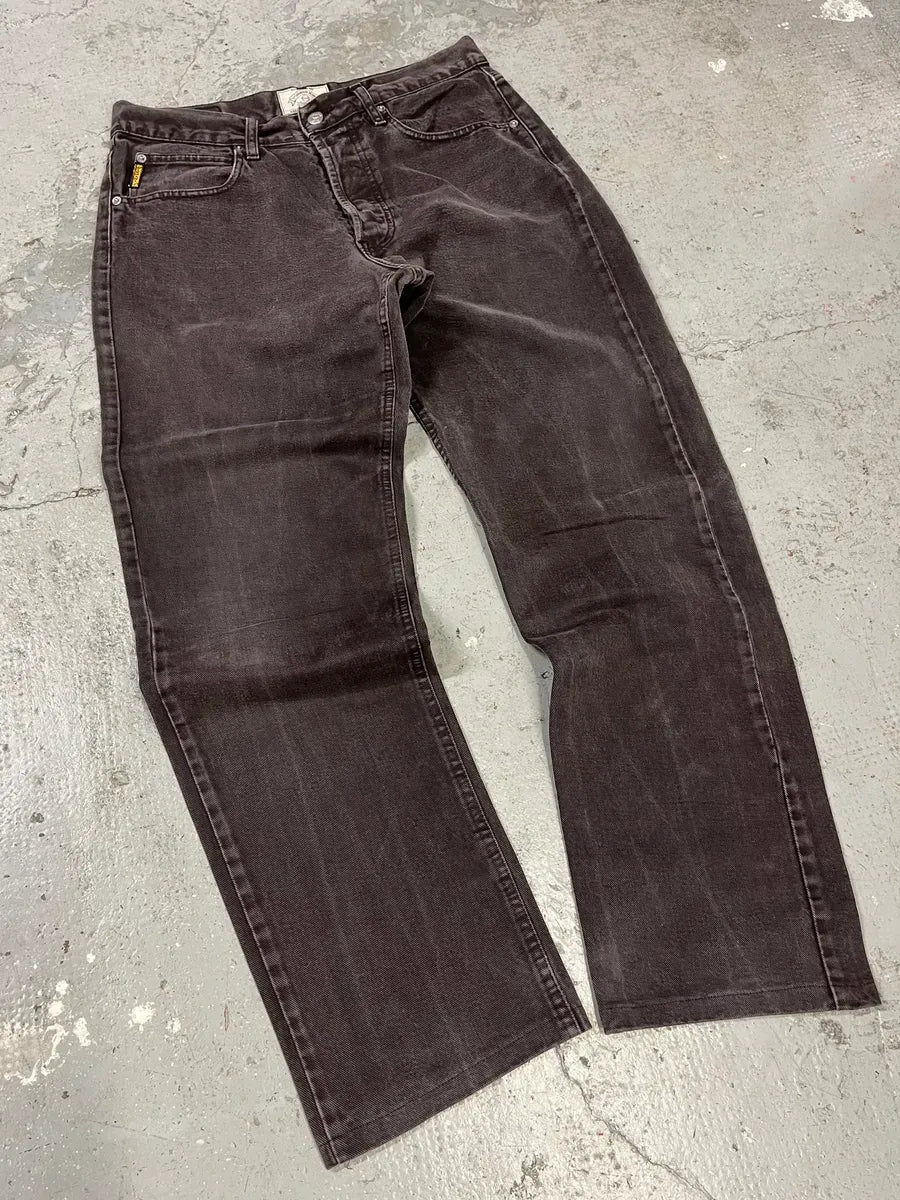 1990s Armani Faded Brown Denim Jeans NgUrUen 4