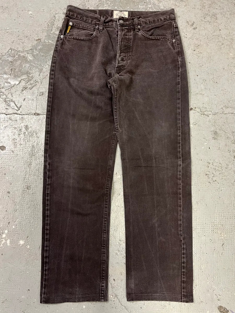 1990s Armani Faded Brown Denim Jeans (M) NgUrUen 0
