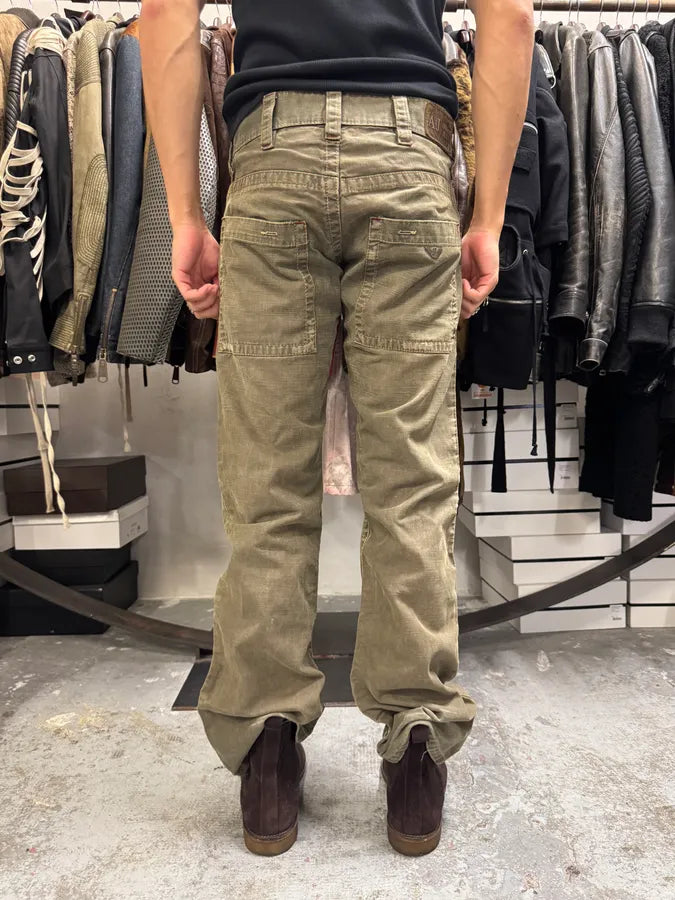 1990s Armani Grey Checked Distressed Pants QyvEnmr 3