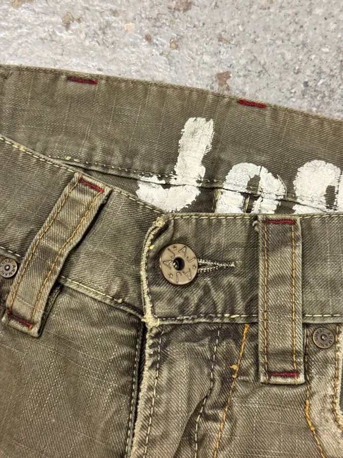 1990s Armani Grey Checked Distressed Pants QyvEnmr 7