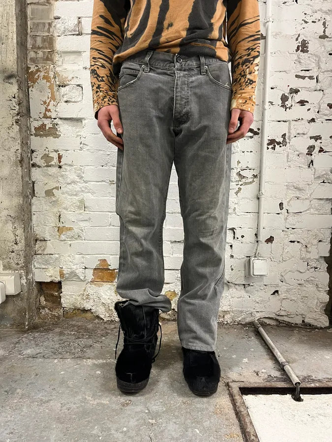 1990s Armani Grey Denim Jeans CQzelyp 1