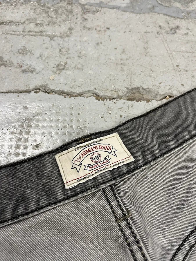 1990s Armani Grey Denim Jeans CQzelyp 10