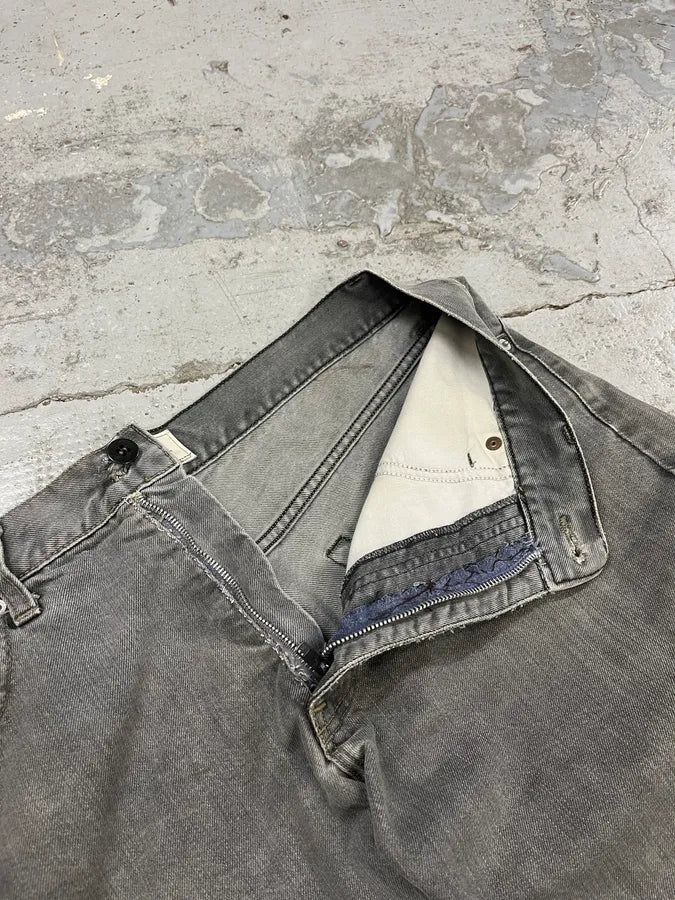 1990s Armani Grey Denim Jeans CQzelyp 11