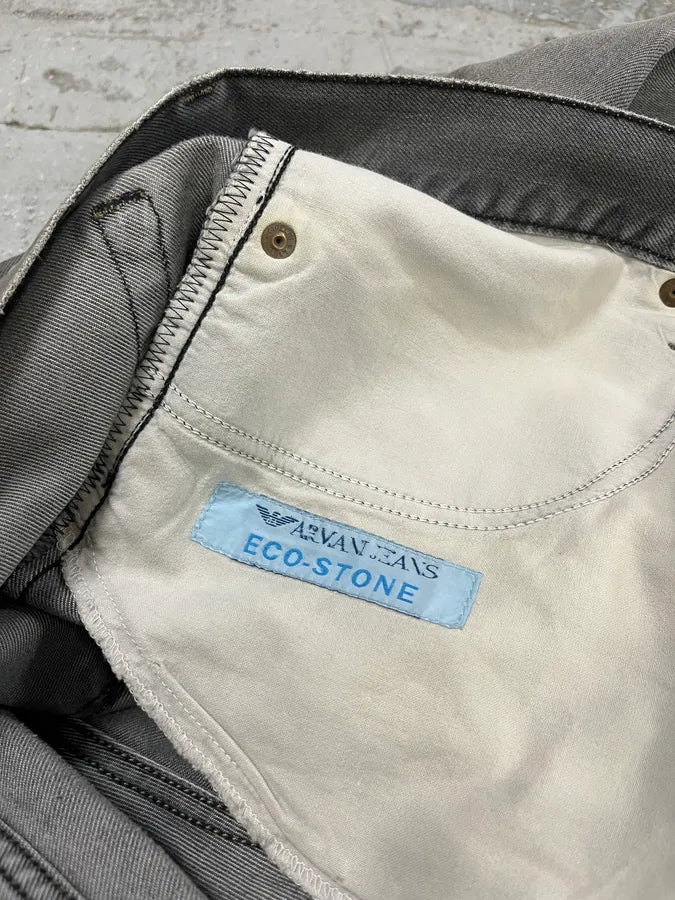 1990s Armani Grey Denim Jeans CQzelyp 13