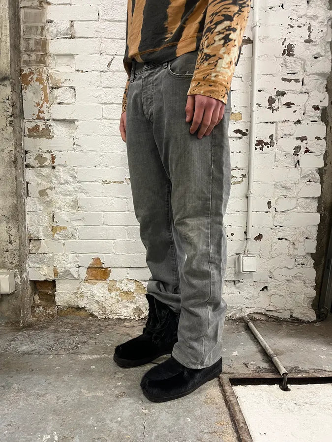 1990s Armani Grey Denim Jeans CQzelyp 2