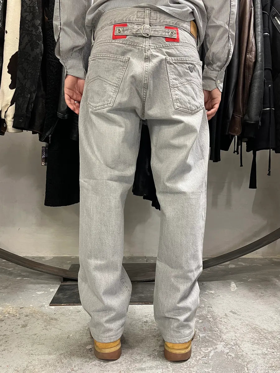 1990s Armani Grey Large Denim Jeans (M) tfSTGyy 1