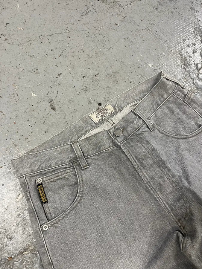 1990s Armani Grey Large Denim Jeans (M) tfSTGyy 5