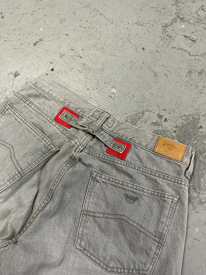 1990s Armani Grey Large Denim Jeans (M) tfSTGyy 9