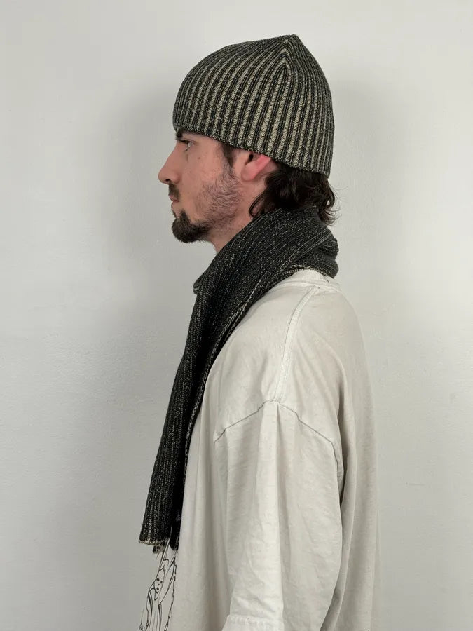 1990s Armani Grey Scarf & Beanie Set FSoWrVo 2