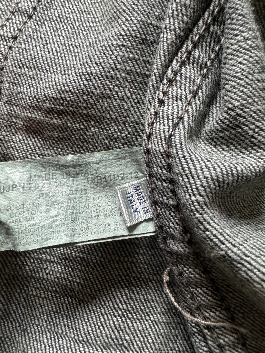 1990s Armani Grey Washed Denim Jacket (L) EsJvuAz 6