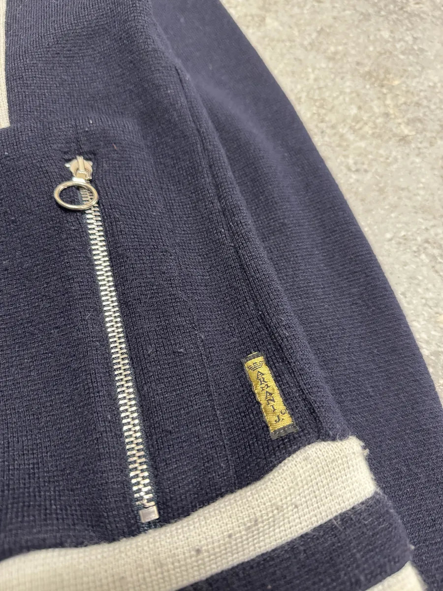 1990s Armani Italian Wool Zip-Up Sweater  (L) 10