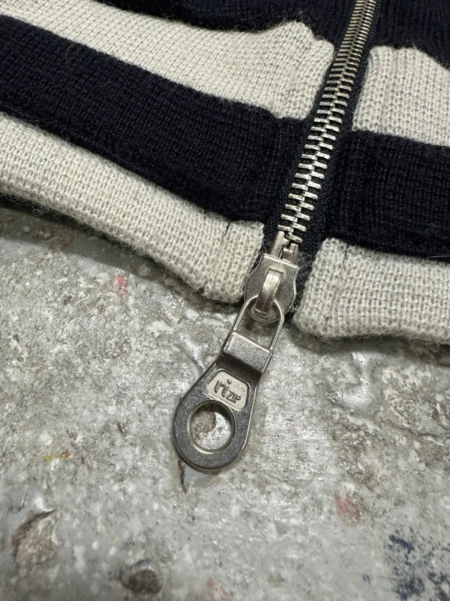 1990s Armani Italian Wool Zip-Up Sweater  (L) 8