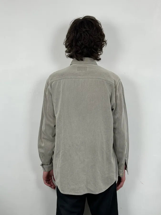 1990s Armani Khaki Grey Shirt ZBsFuiM 2