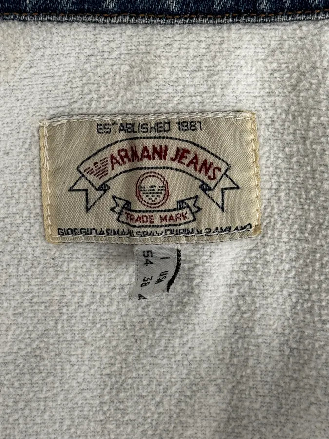 1990s Armani Light Blue Denim Jacket YgdxjSU 11