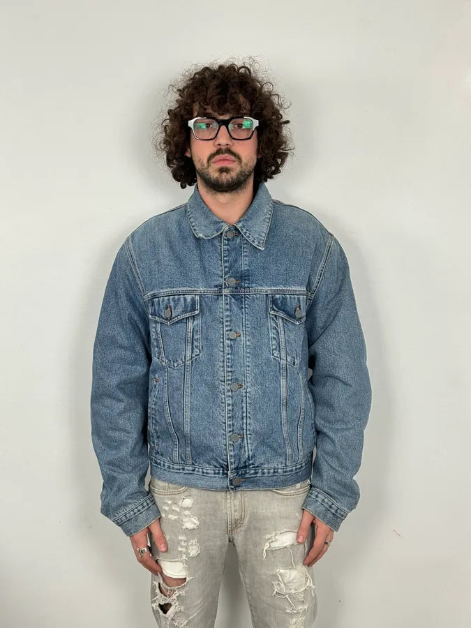 1990s Armani Light Blue Denim Jacket YgdxjSU 1