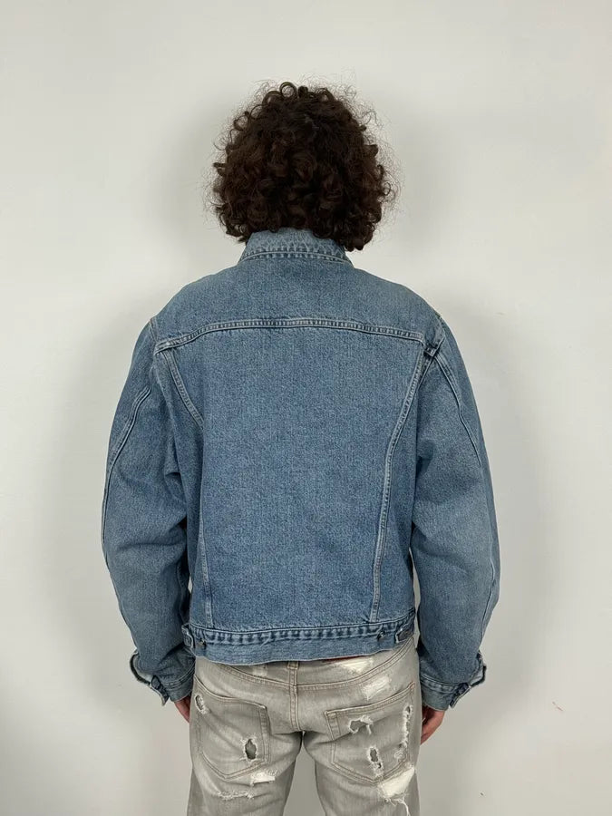 1990s Armani Light Blue Denim Jacket YgdxjSU 2
