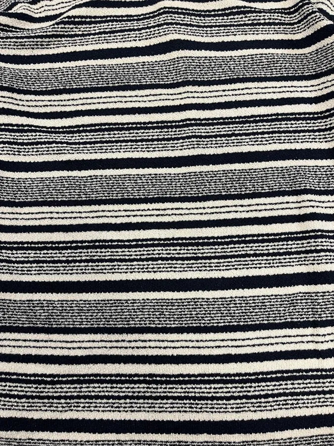 1990s Armani Navy & White Striped Shirt DyGswjO 6