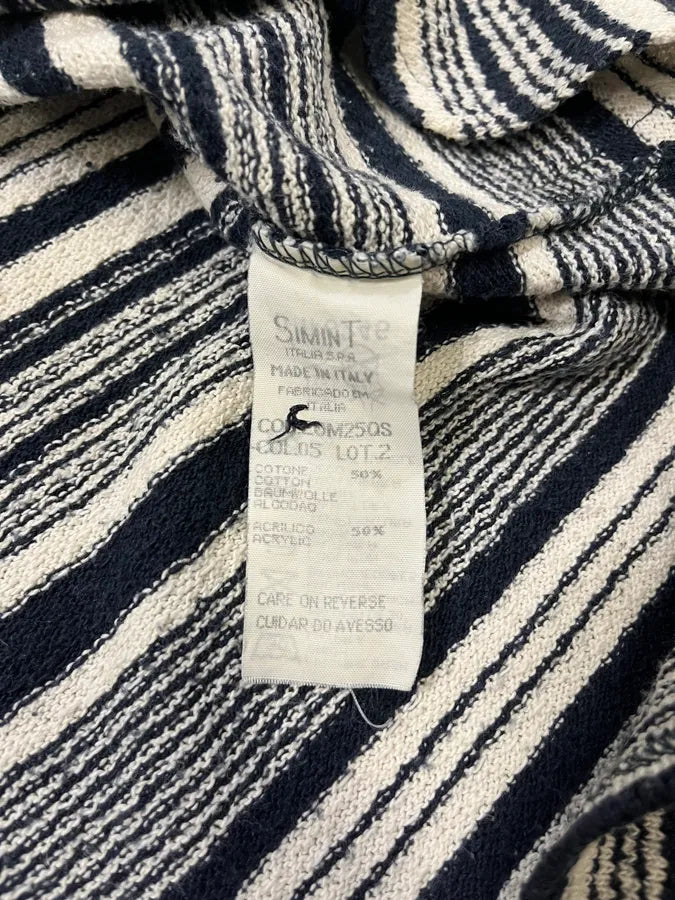 1990s Armani Navy & White Striped Shirt DyGswjO 9