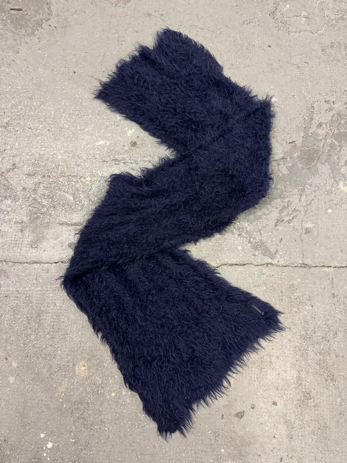 1990s Armani Navy 3D Wool Scarf (OS) 0