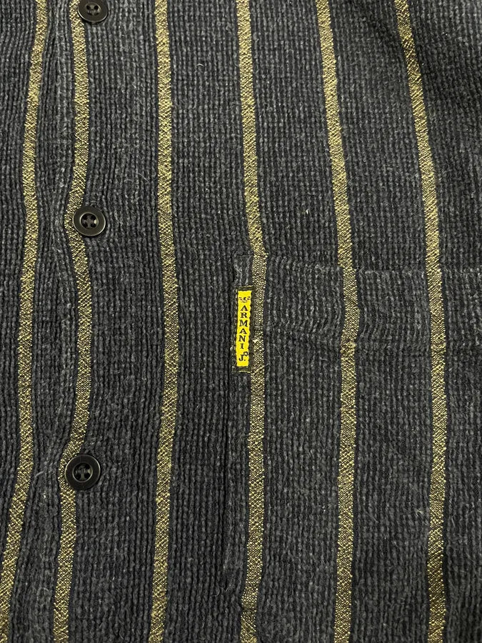 1990s Armani Navy Striped Shirt SeLJBeN 6