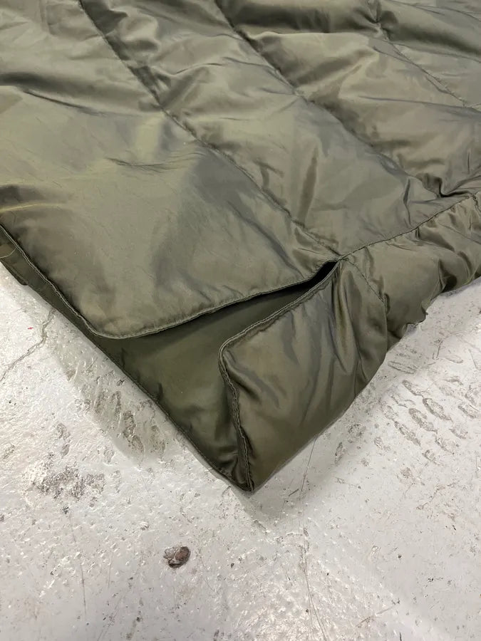 1990s Armani Olive Buttoned Puffer Jacket (L/XL) 6