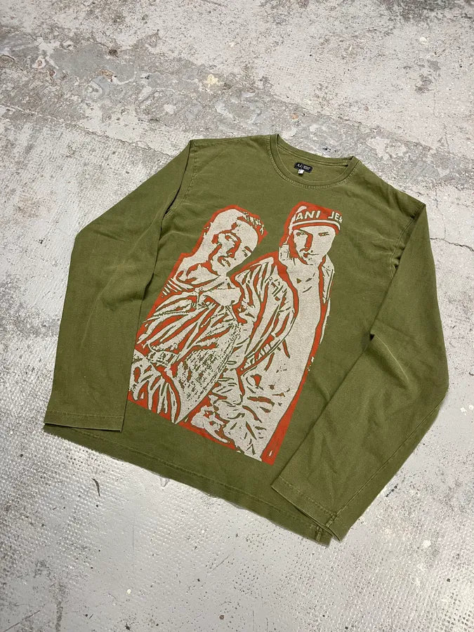 1990s Armani Olive Historical Longsleeves nFUdCyw 3