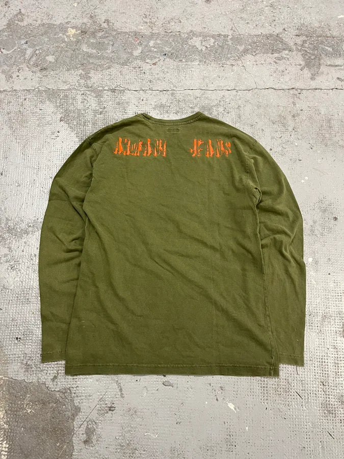 1990s Armani Olive Historical Longsleeves nFUdCyw 6
