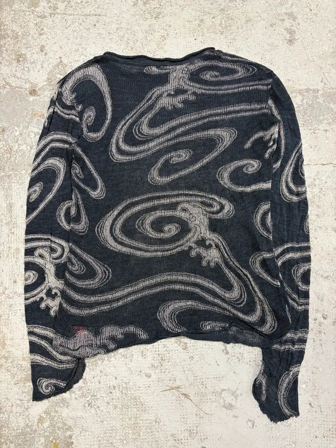 1990s Armani Psychadelic Black Sweater rsFClUA 6