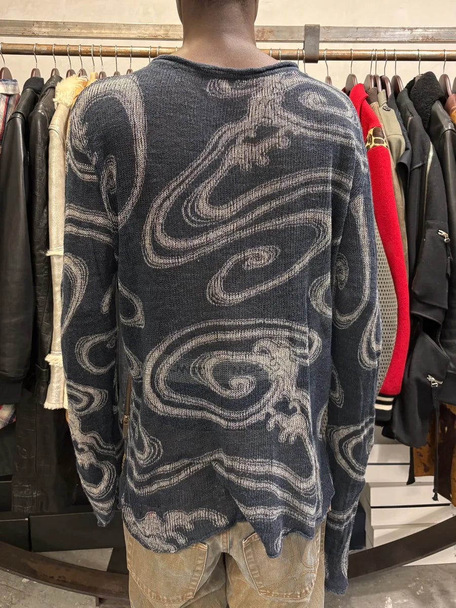 1990s Armani Psychadelic Black Sweater rsFClUA 2