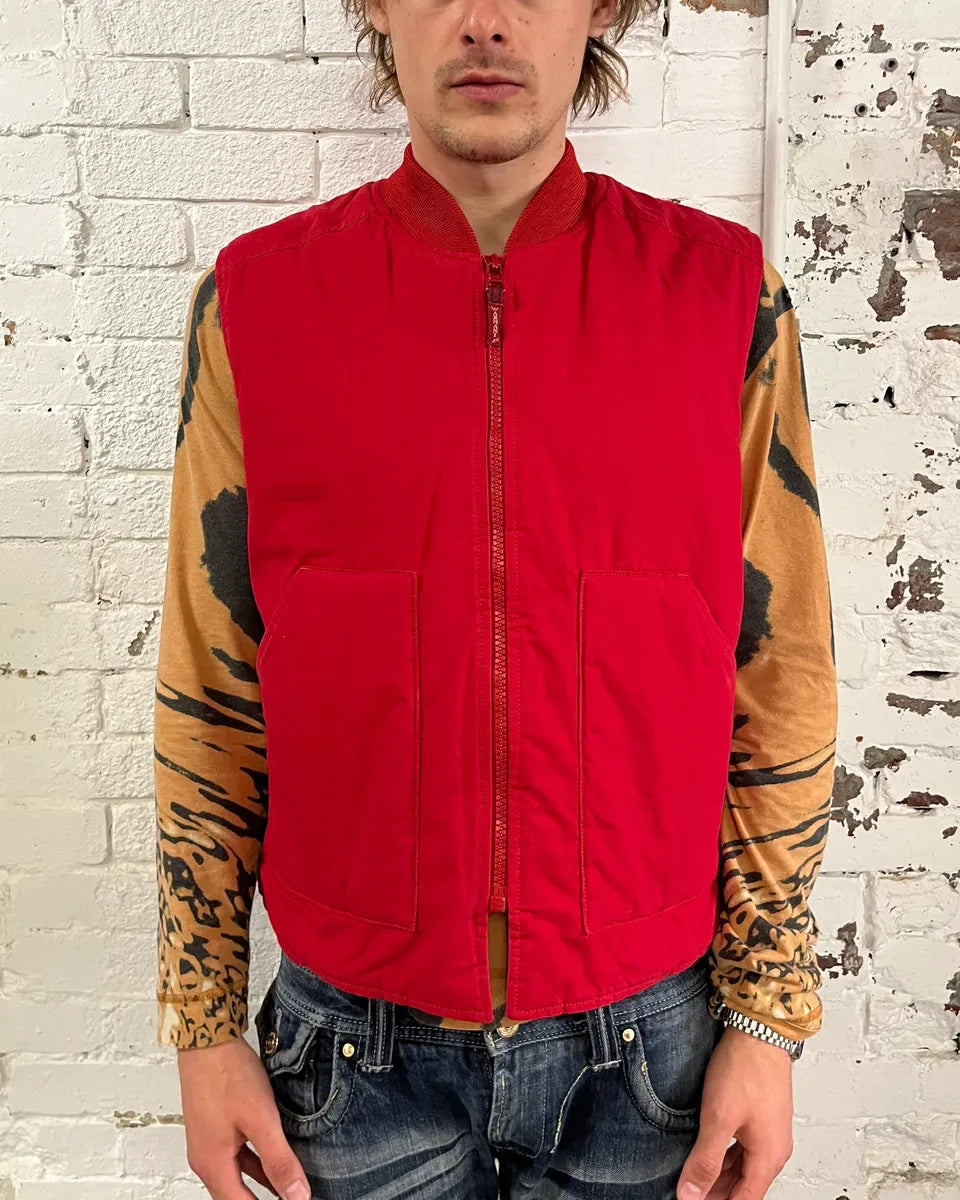 1990s Armani Red Sleeveless Vest  XHxWxhS 1
