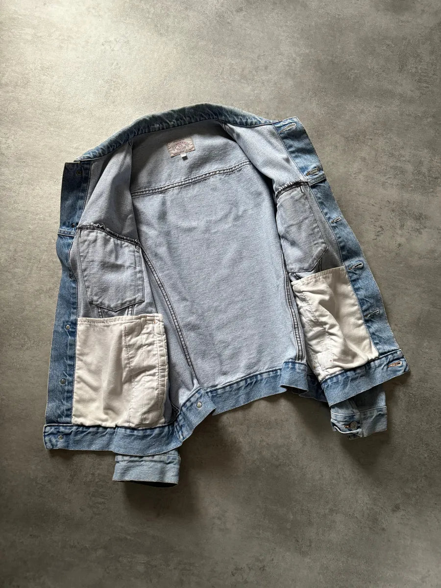 1990s Armani Relaxed Denim Worker Jacket DGaoZKA 6