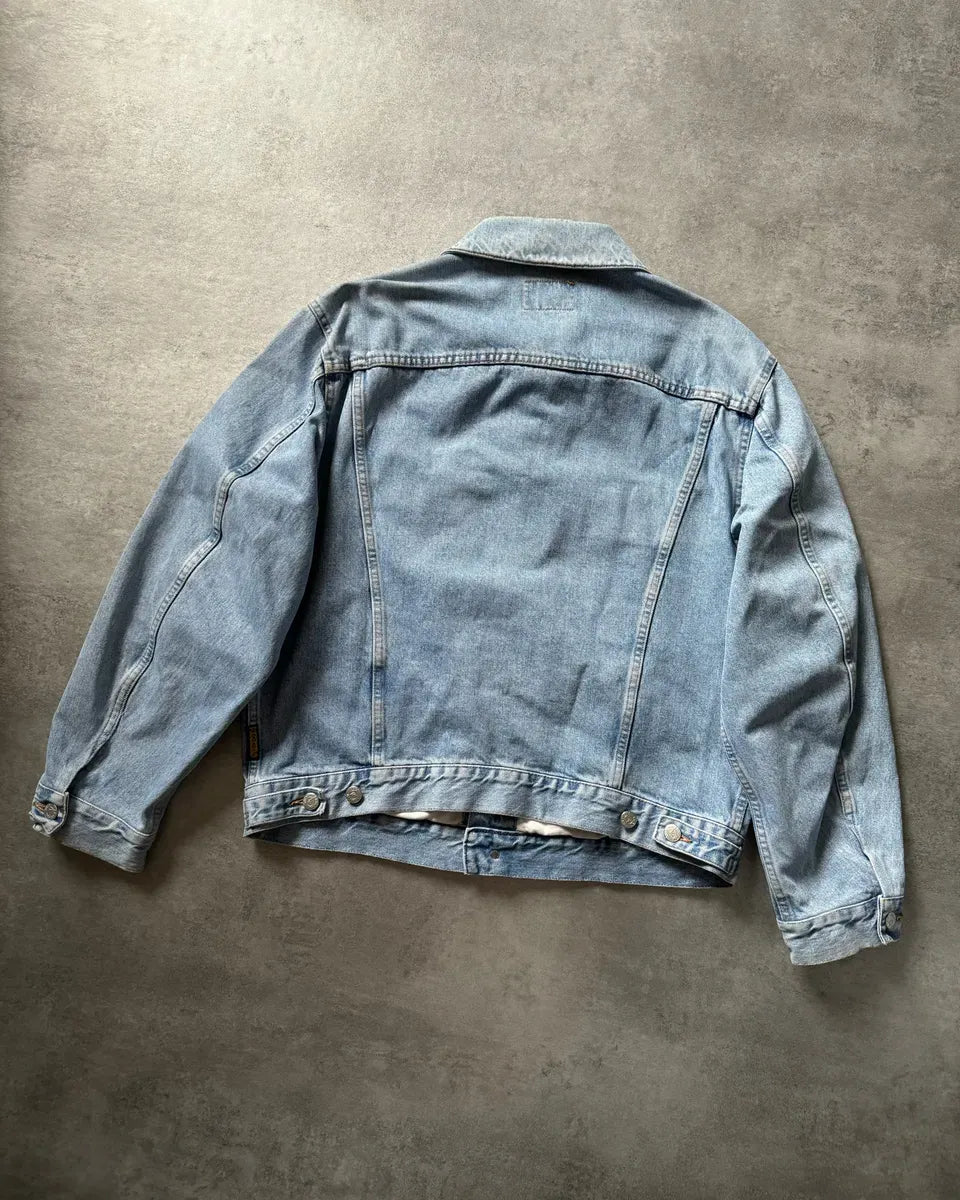 1990s Armani Relaxed Denim Worker Jacket DGaoZKA 4