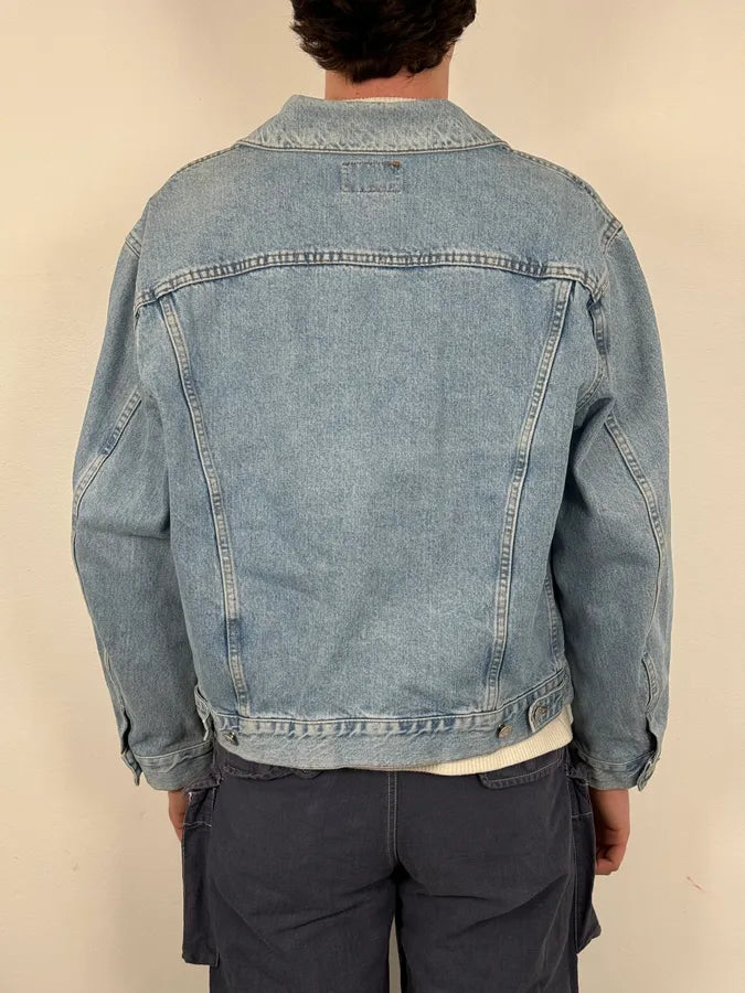 1990s Armani Relaxed Denim Worker Jacket DGaoZKA 2