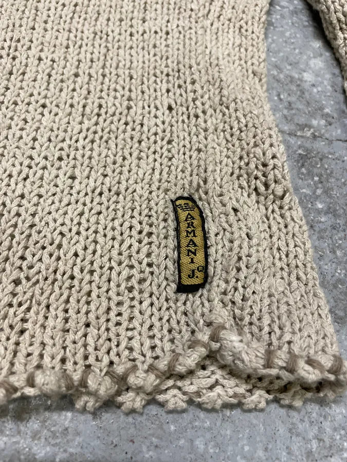 1990s Armani White & Beige Sweater (S) 7