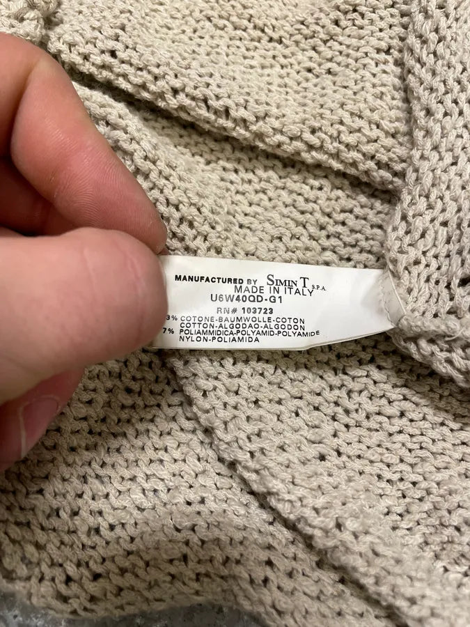 1990s Armani White & Beige Sweater (S) 8