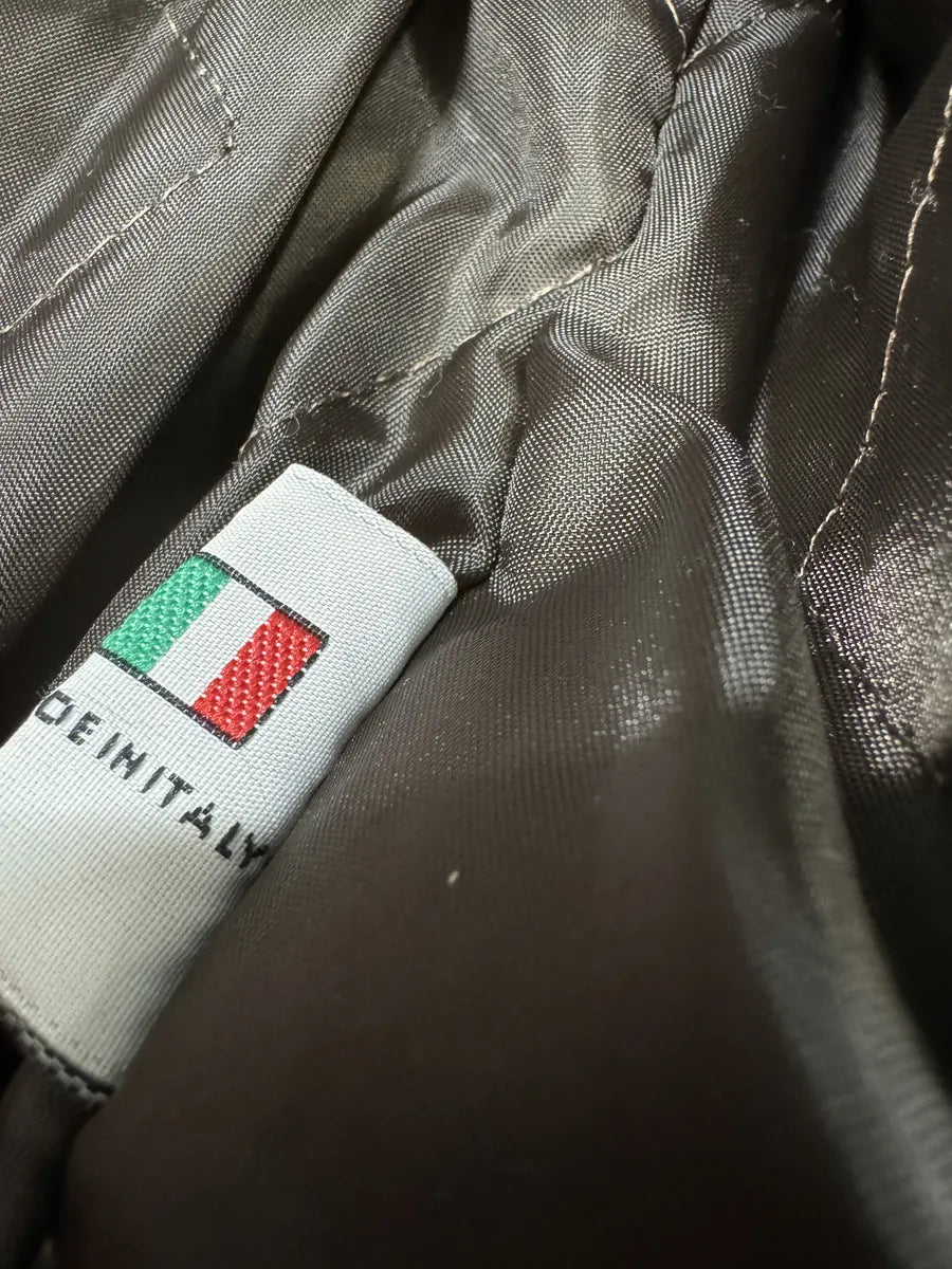 1990s Artisanal Italian Pony Hair Brown Leather Jacket (M) RsaCRdF 7