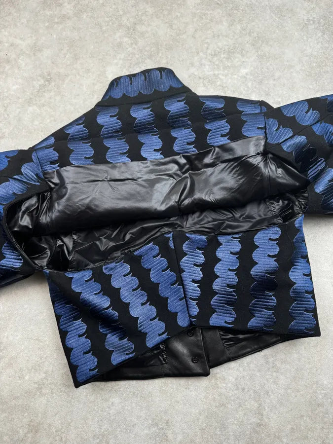AW2014 Alaia Black & Blue Embroidered Classy Jacket  vXJfblB 7