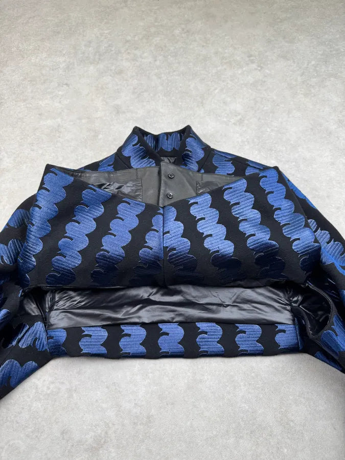 AW2014 Alaia Black & Blue Embroidered Classy Jacket  vXJfblB 8