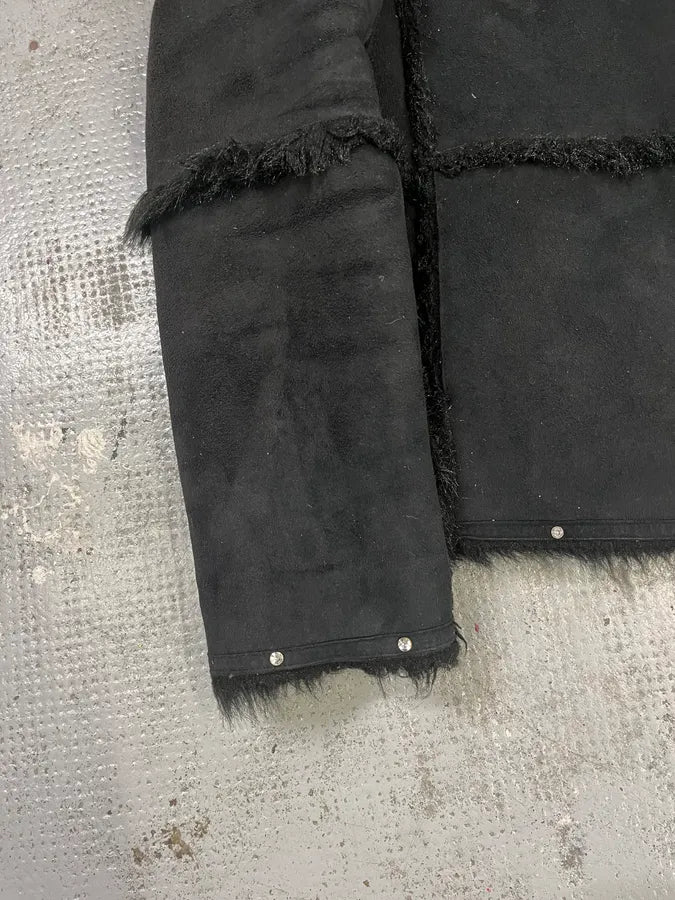 1990s Balmain Black Faux Fur Shearling Effect Jacket TPrUvxI 6