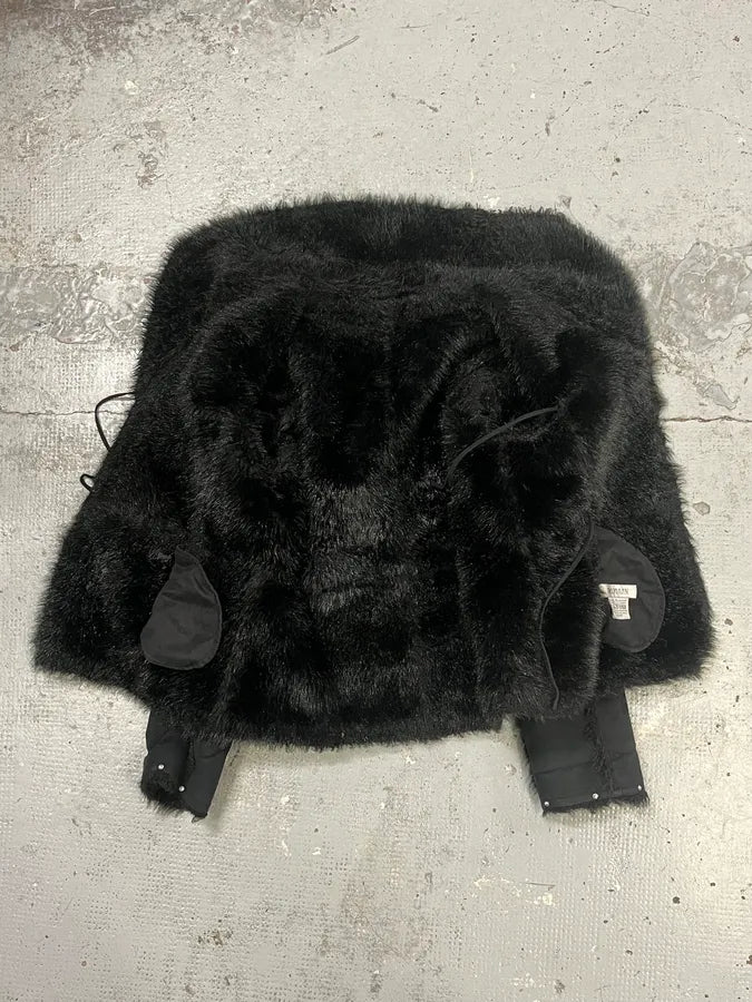 1990s Balmain Black Faux Fur Shearling Effect Jacket TPrUvxI 7