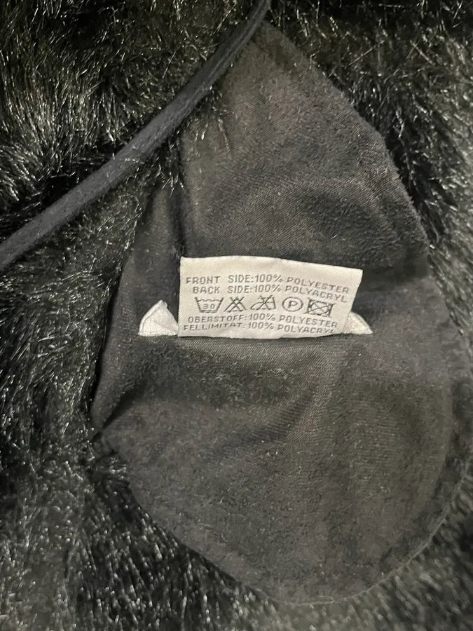 1990s Balmain Black Faux Fur Shearling Effect Jacket TPrUvxI 9