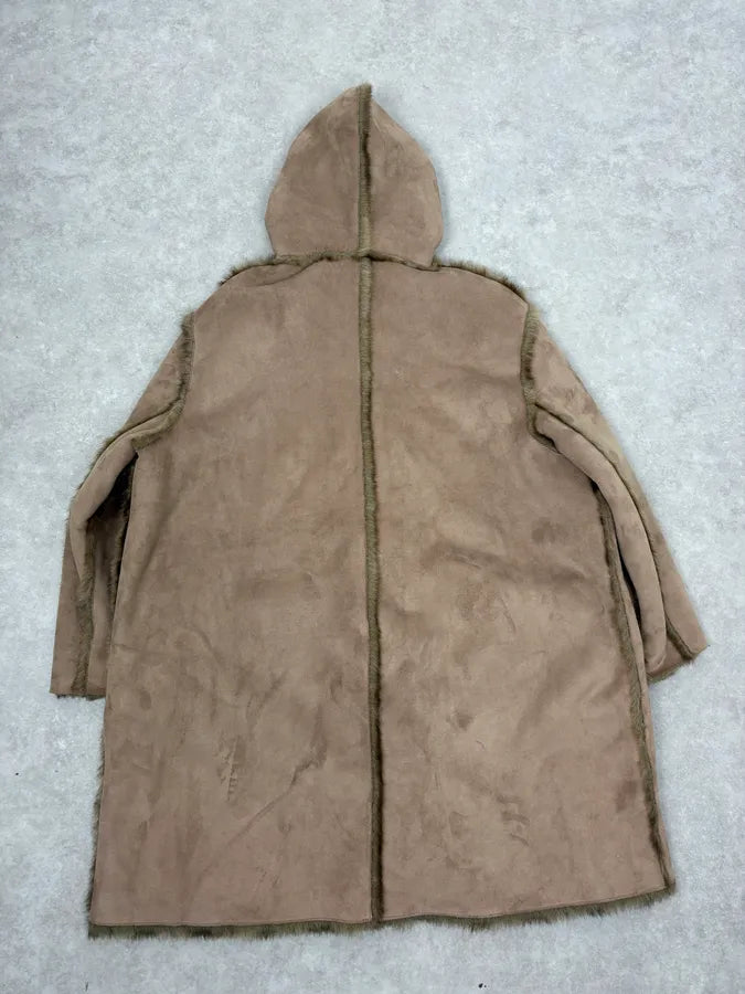 1990s Balmain Beige Faux Fur Reversible Coat TddKEyk 12