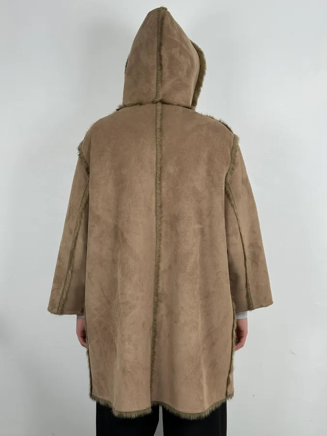 1990s Balmain Beige Faux Fur Reversible Coat TddKEyk 4