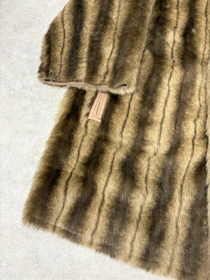 1990s Balmain Beige Faux Fur Reversible Coat TddKEyk 8