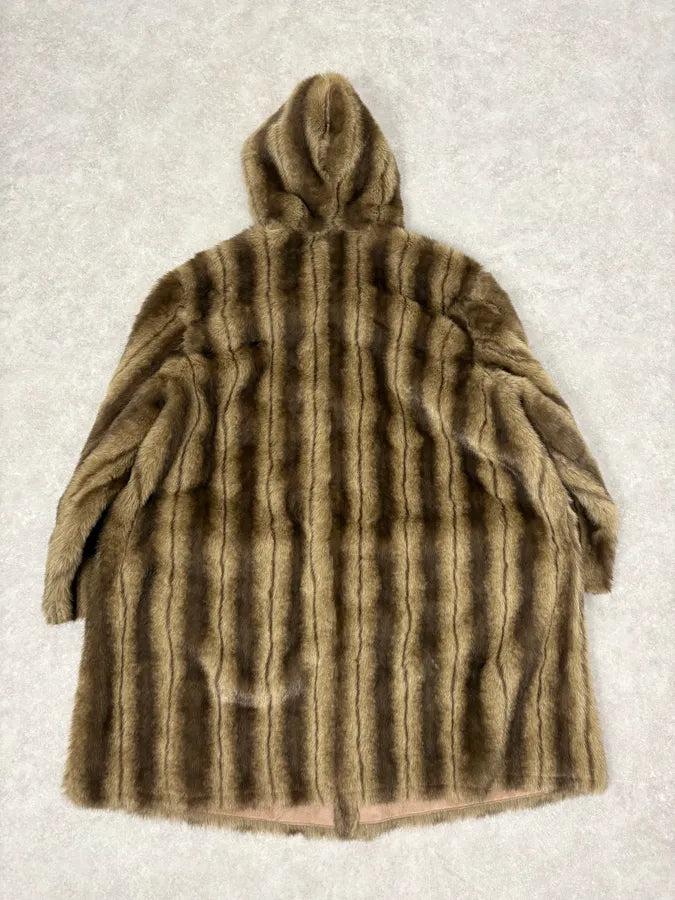 1990s Balmain Beige Faux Fur Reversible Coat TddKEyk 7