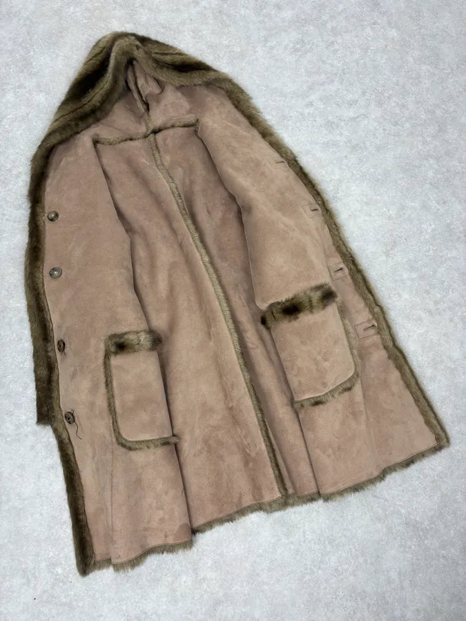 1990s Balmain Beige Faux Fur Reversible Coat TddKEyk 14