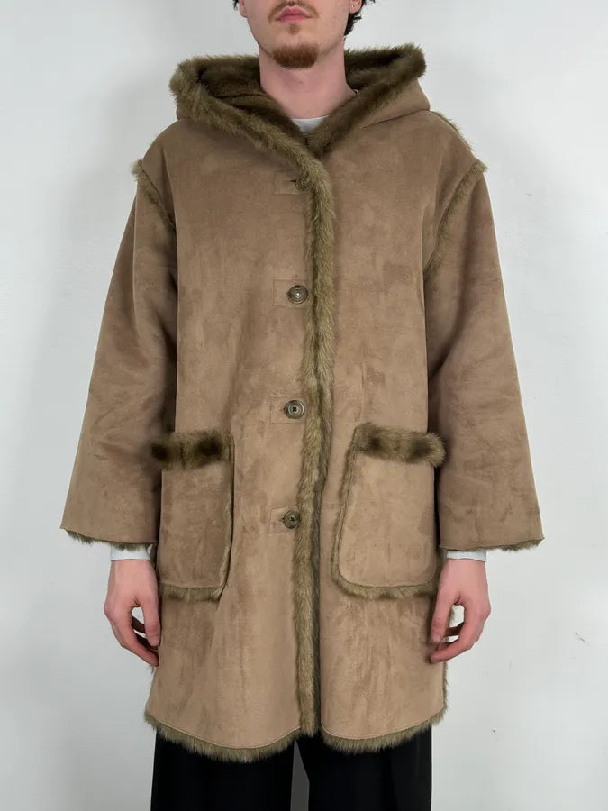1990s Balmain Beige Faux Fur Reversible Coat TddKEyk 3