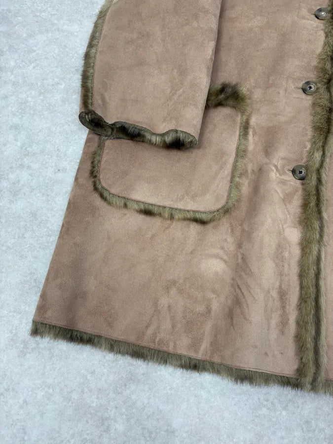 1990s Balmain Beige Faux Fur Reversible Coat TddKEyk 13