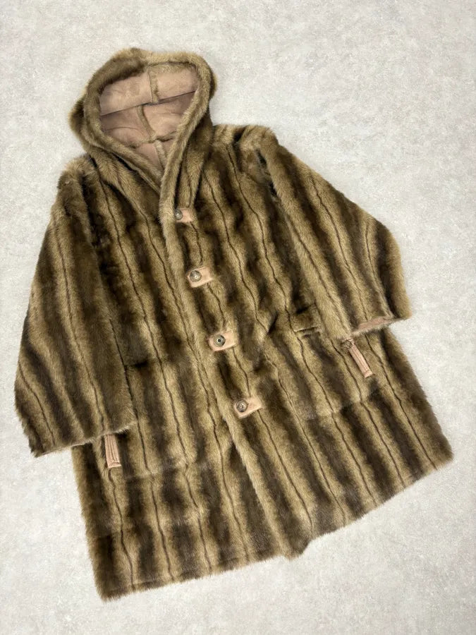 1990s Balmain Beige Faux Fur Reversible Coat TddKEyk 5