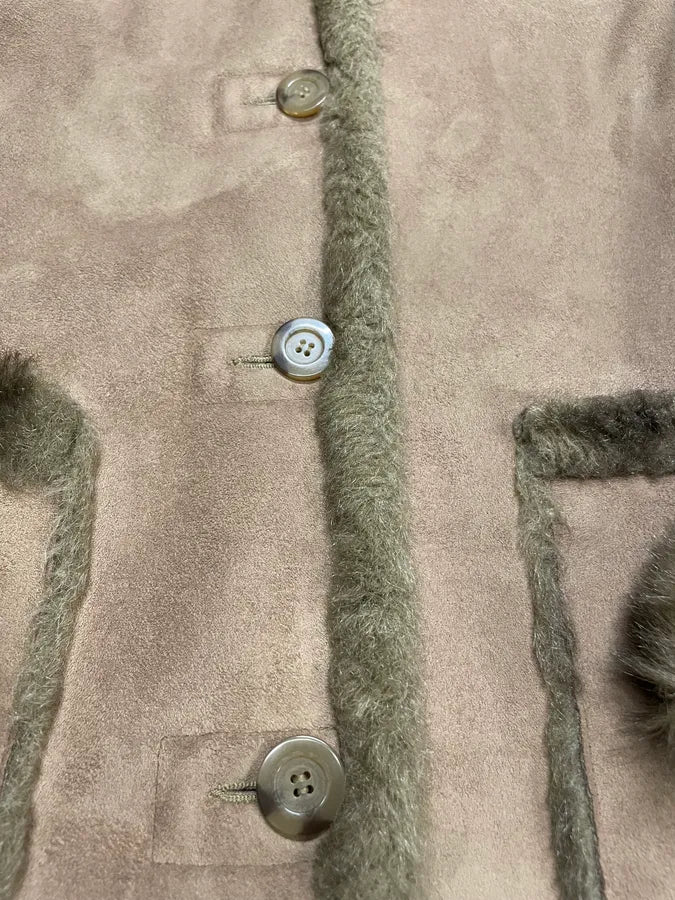 1990s Balmain Faux Fur Reversible Jacket (S) 10